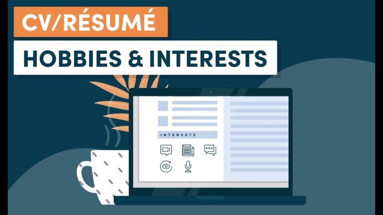 Hobbies and interest in a CV