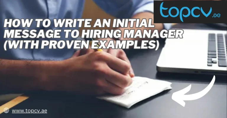 message to hiring manager